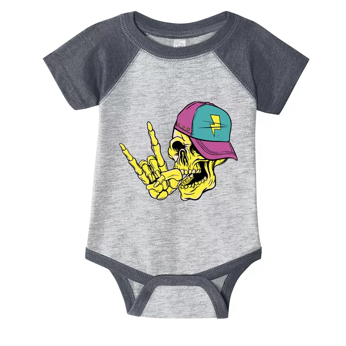 Rock On Cool Skull Infant Baby Jersey Bodysuit