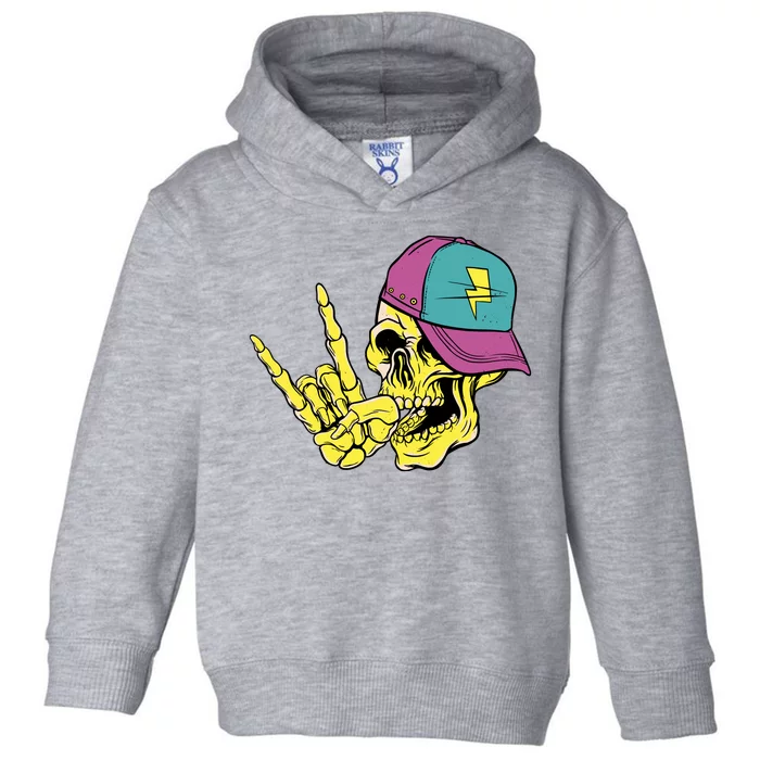 Rock On Cool Skull Toddler Hoodie