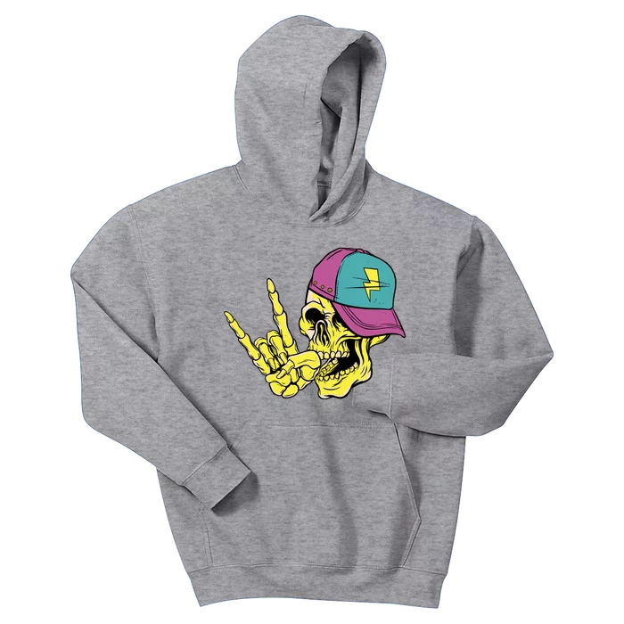 Rock On Cool Skull Kids Hoodie