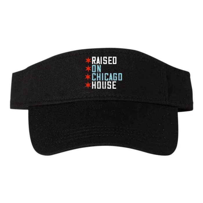 Raised On Chicago House Music EDM DJ Illinois Raver Valucap Bio-Washed Visor