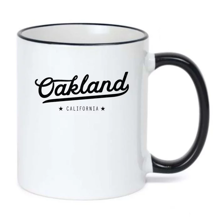 Retro Oakland California Bay Area Novelty Black Color Changing Mug