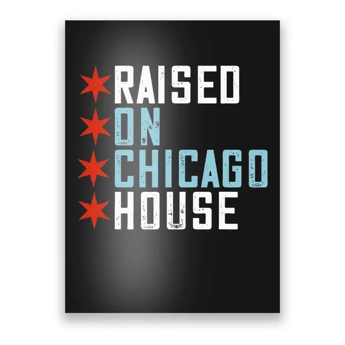 Raised On Chicago House Music Edm Dj Illinois Raver Poster