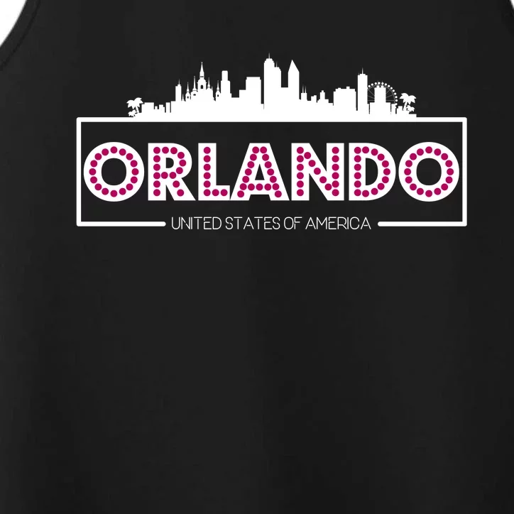 Retro Orlando City Skyline Performance Tank