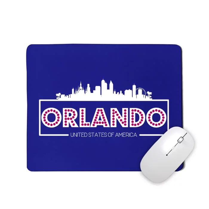 Retro Orlando City Skyline Mousepad