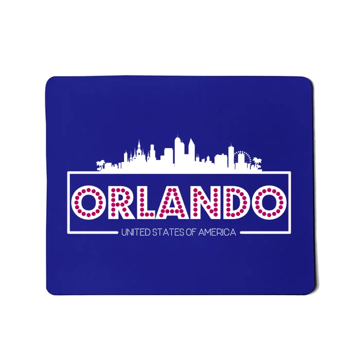 Retro Orlando City Skyline Mousepad