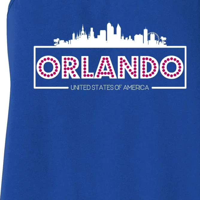 Retro Orlando City Skyline Women's Racerback Tank