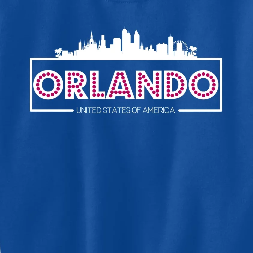 Retro Orlando City Skyline Kids Sweatshirt