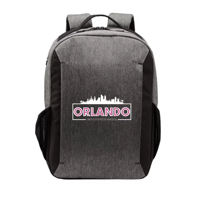 Retro Orlando City Skyline Vector Backpack