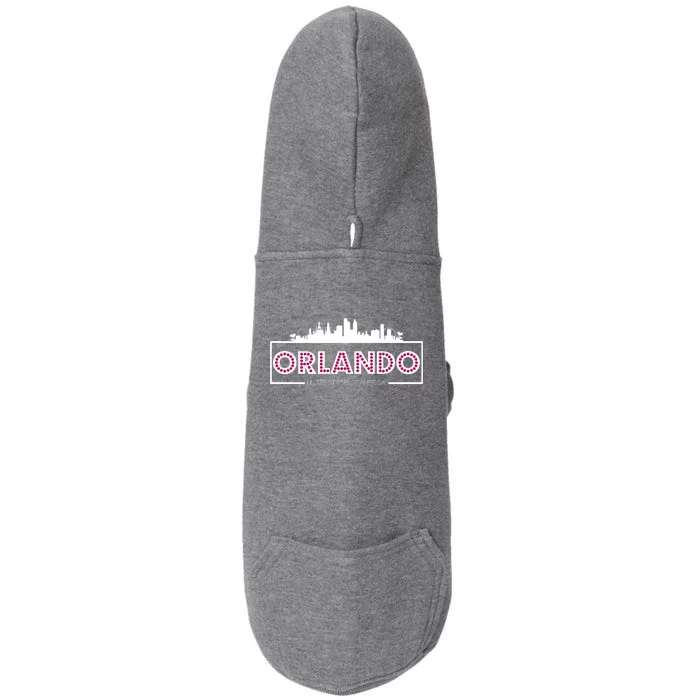 Retro Orlando City Skyline Doggie 3-End Fleece Hoodie