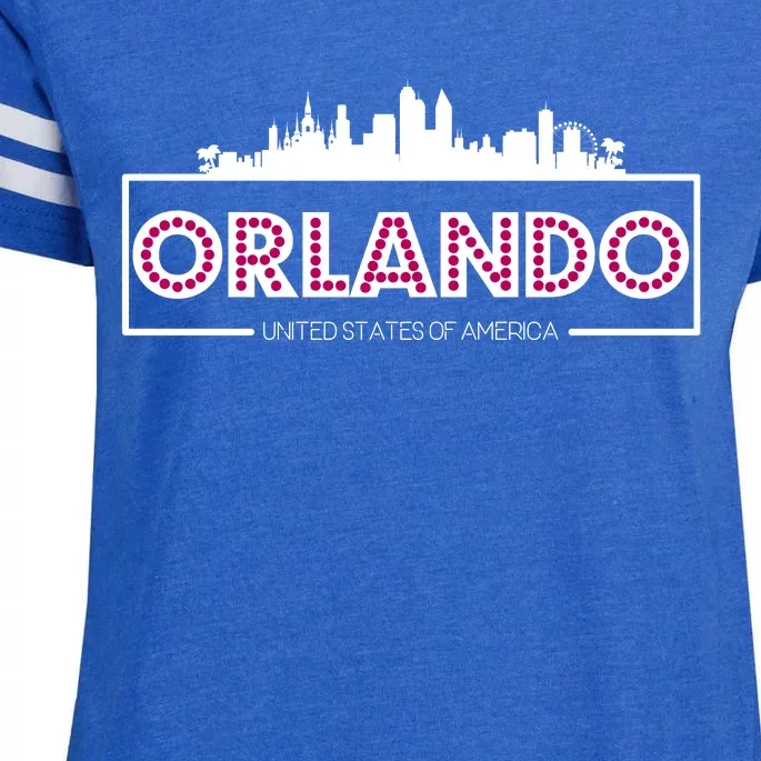 Retro Orlando City Skyline Enza Ladies Jersey Football T-Shirt