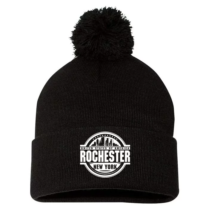 Rochester New York Pom Pom 12in Knit Beanie