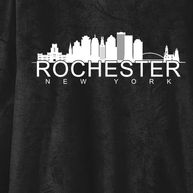 Rochester New York Skyline Hooded Wearable Blanket