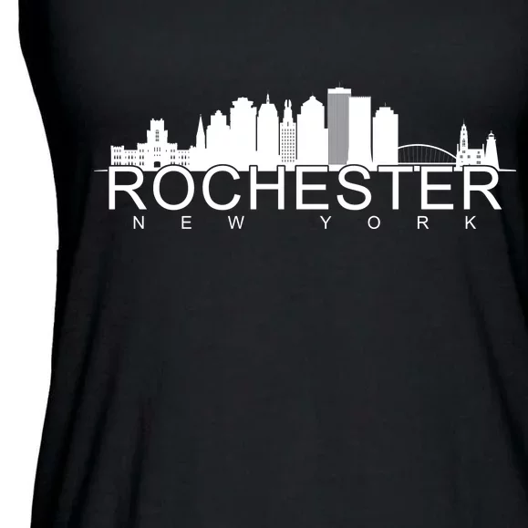 Rochester New York Skyline Ladies Essential Flowy Tank