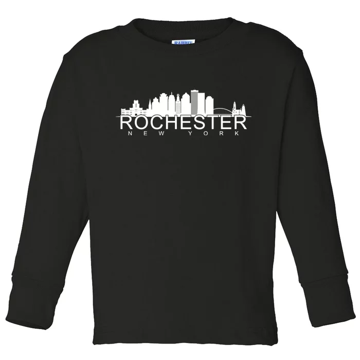 Rochester New York Skyline Toddler Long Sleeve Shirt