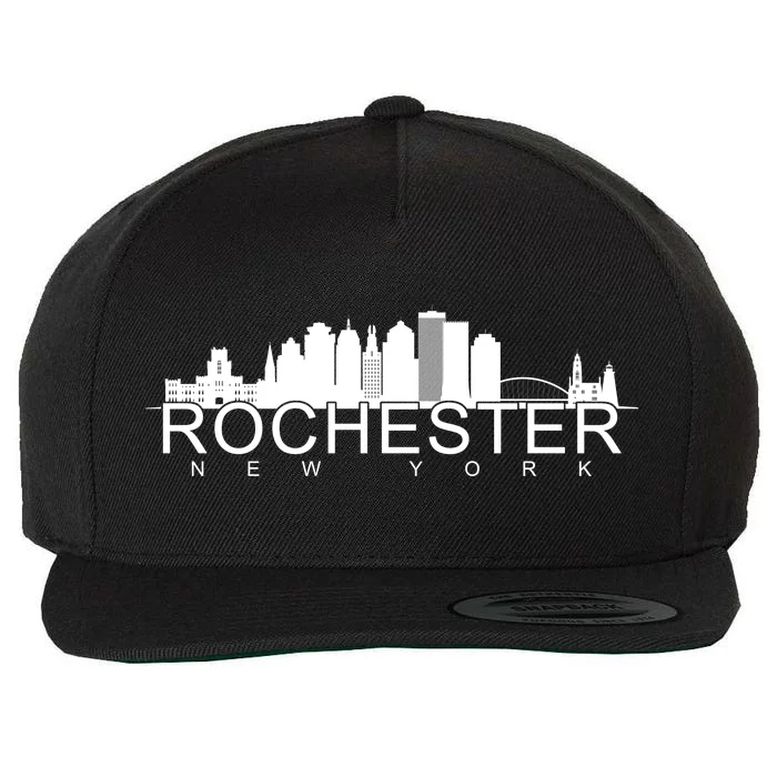 Rochester New York Skyline Wool Snapback Cap