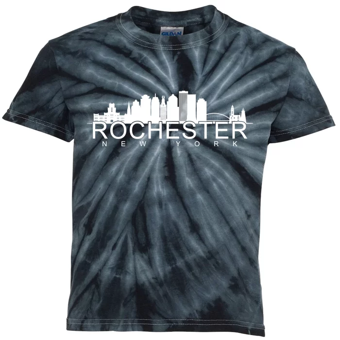 Rochester New York Skyline Kids Tie-Dye T-Shirt