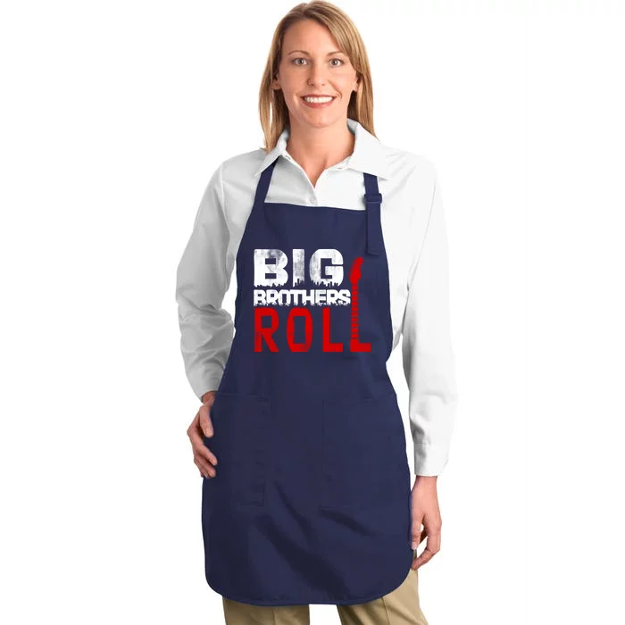 Rock And Roll Big Brothers Full-Length Apron With Pocket