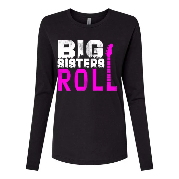 Rock And Roll Big Sisters Womens Cotton Relaxed Long Sleeve T-Shirt