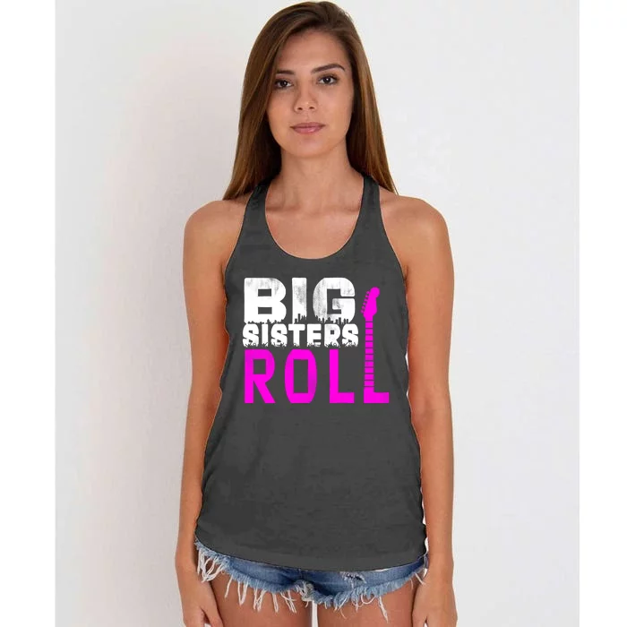 Rock And Roll Big Sisters Women's Knotted Racerback Tank