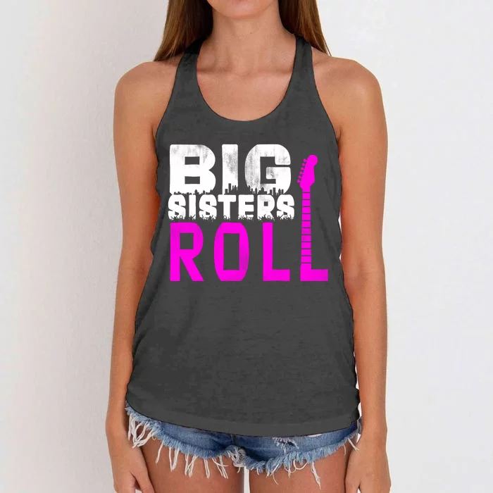 Rock And Roll Big Sisters Women's Knotted Racerback Tank