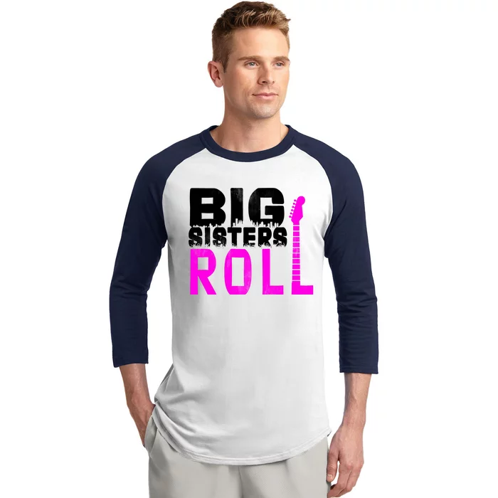 Rock And Roll Big Sisters Baseball Sleeve Shirt