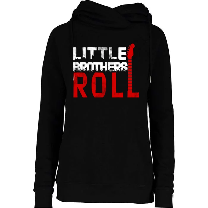 Rock And Roll Little Brothers Womens Funnel Neck Pullover Hood