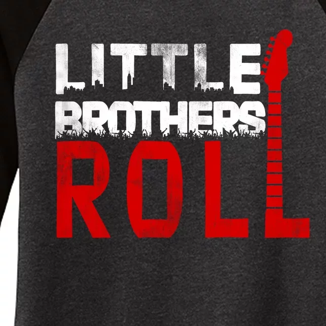 Rock And Roll Little Brothers Women's Tri-Blend 3/4-Sleeve Raglan Shirt