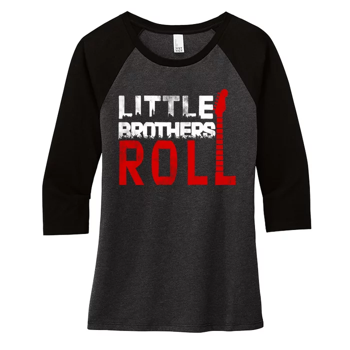 Rock And Roll Little Brothers Women's Tri-Blend 3/4-Sleeve Raglan Shirt