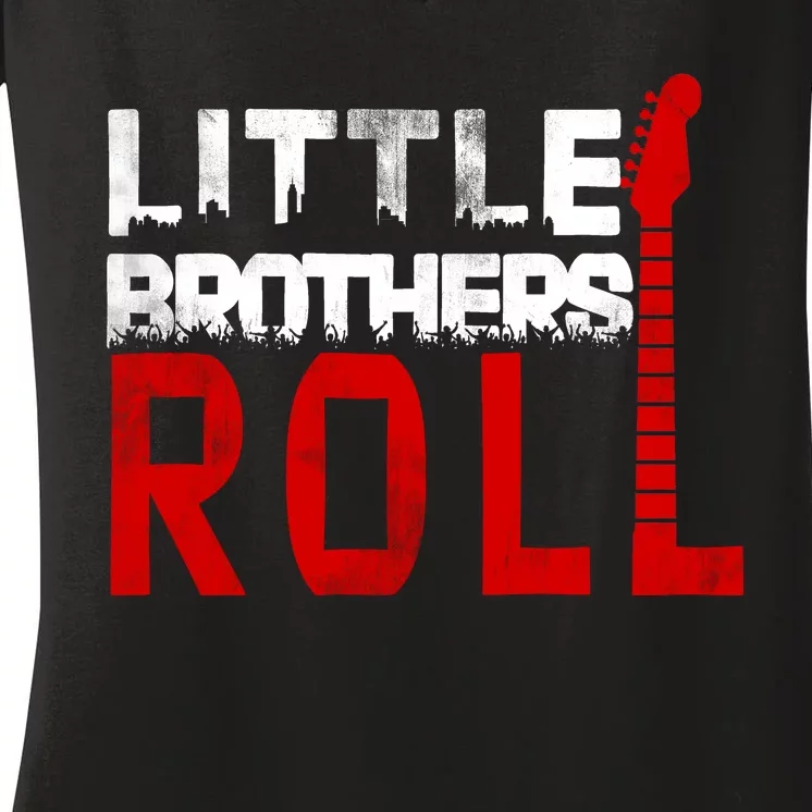 Rock And Roll Little Brothers Women's V-Neck T-Shirt