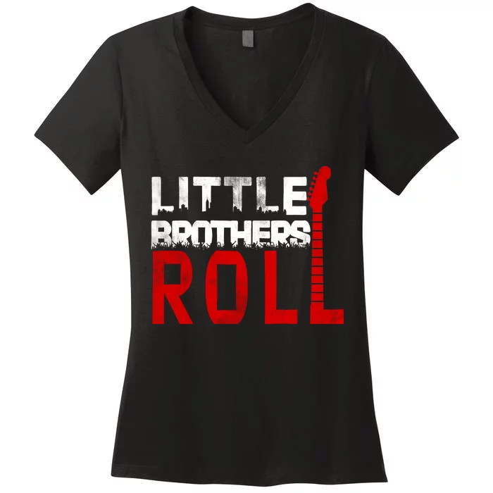 Rock And Roll Little Brothers Women's V-Neck T-Shirt