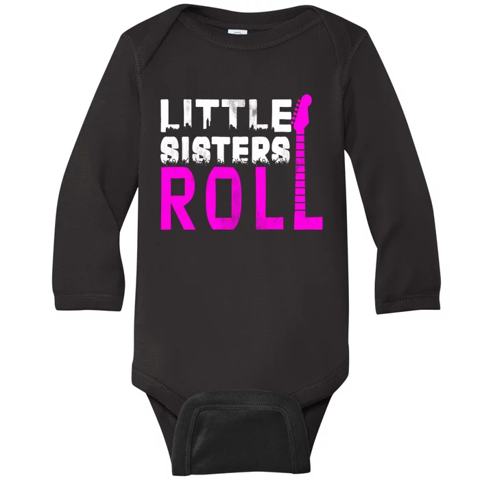 Rock And Roll Little Sisters Baby Long Sleeve Bodysuit