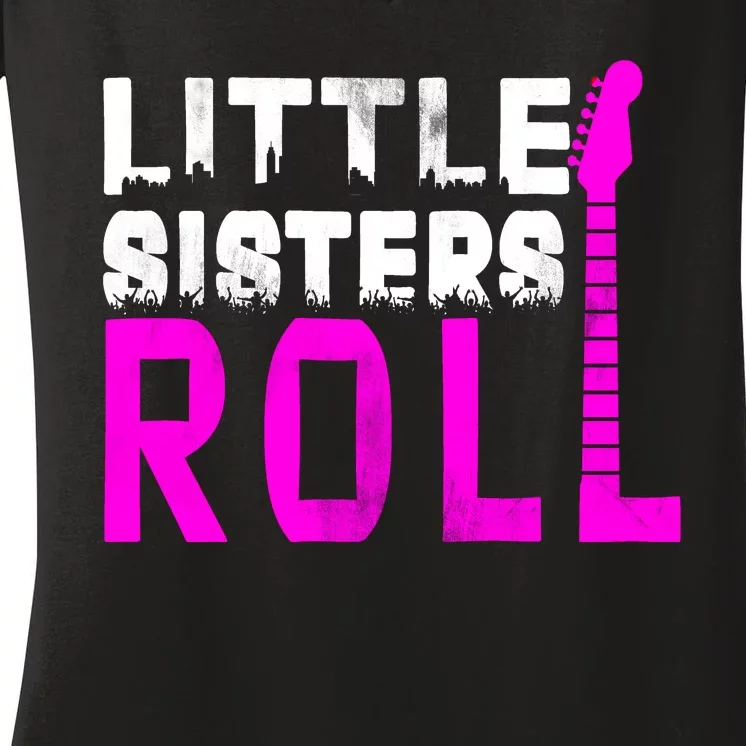 Rock And Roll Little Sisters Women's V-Neck T-Shirt