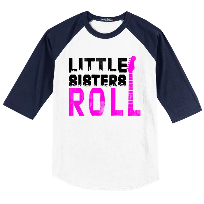 Rock And Roll Little Sisters Baseball Sleeve Shirt