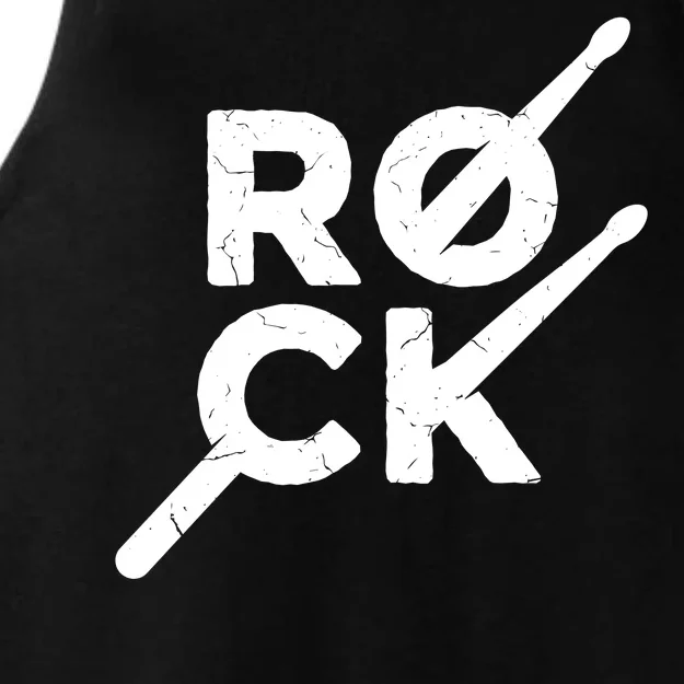 Rock Music Drum Ladies Tri-Blend Wicking Tank