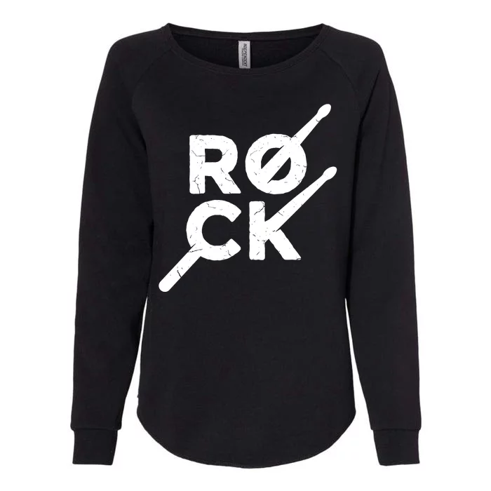 Rock Music Drum Womens California Wash Sweatshirt