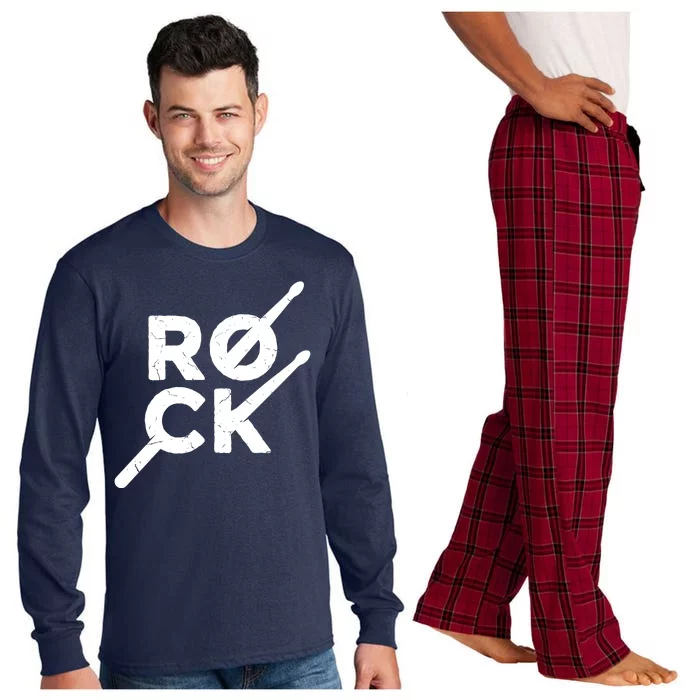 Rock Music Drum Long Sleeve Pajama Set