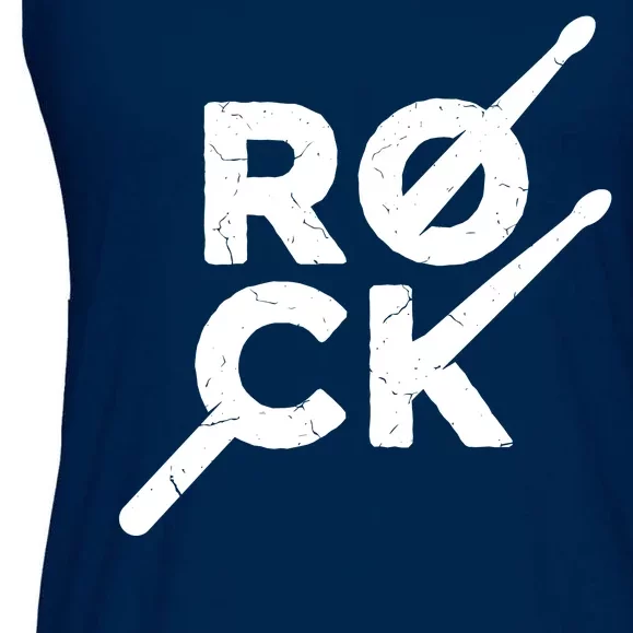 Rock Music Drum Ladies Essential Flowy Tank