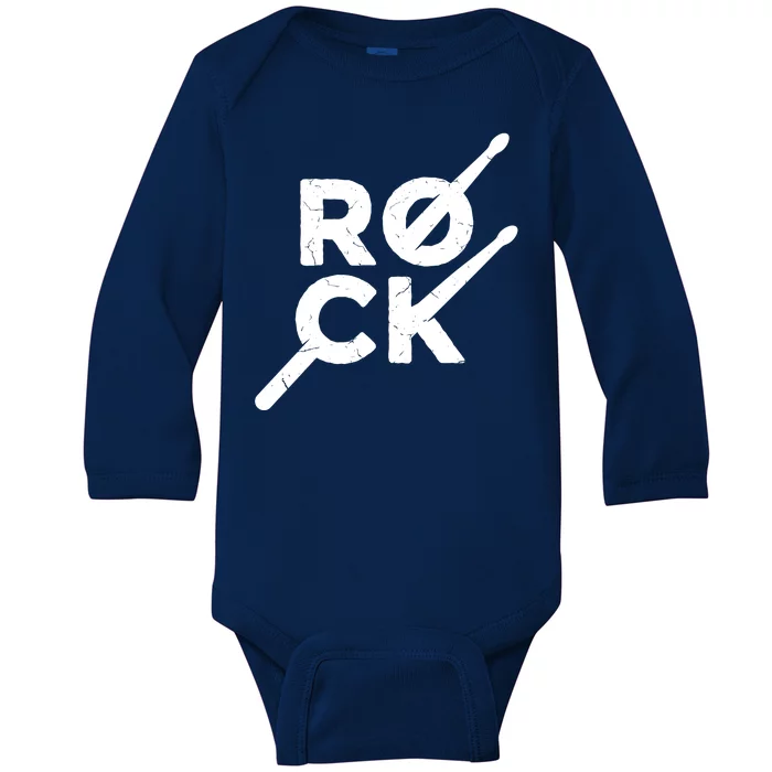 Rock Music Drum Baby Long Sleeve Bodysuit