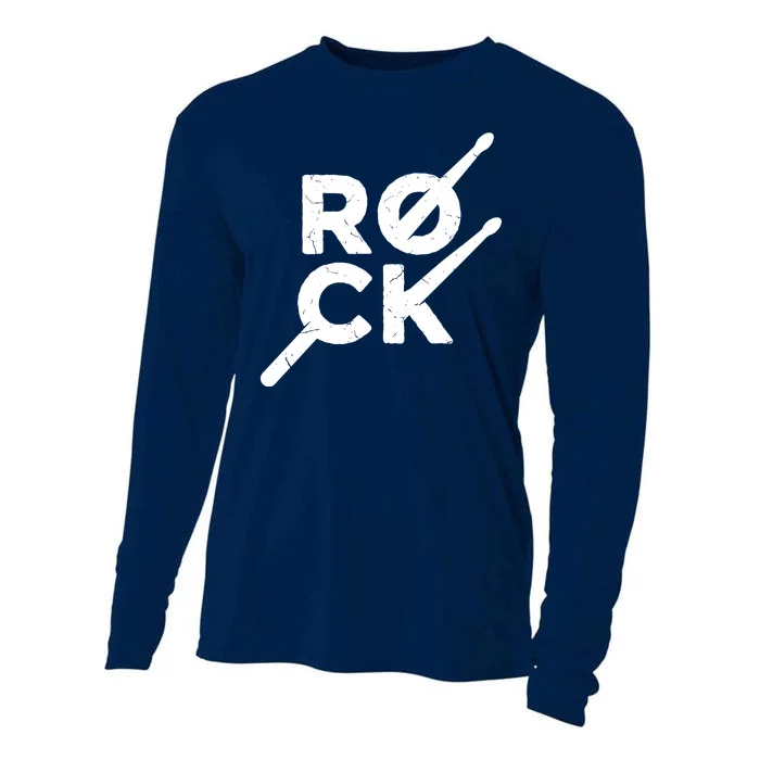 Rock Music Drum Cooling Performance Long Sleeve Crew