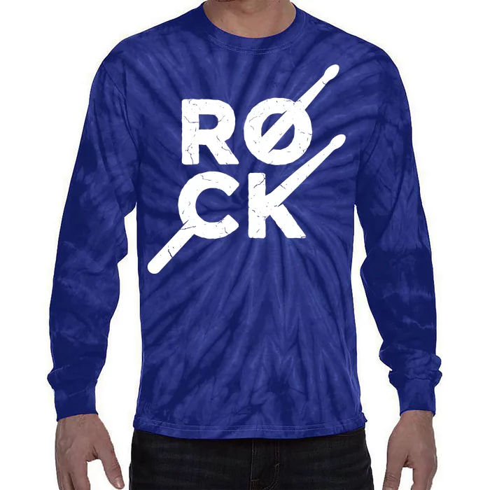 Rock Music Drum Tie-Dye Long Sleeve Shirt