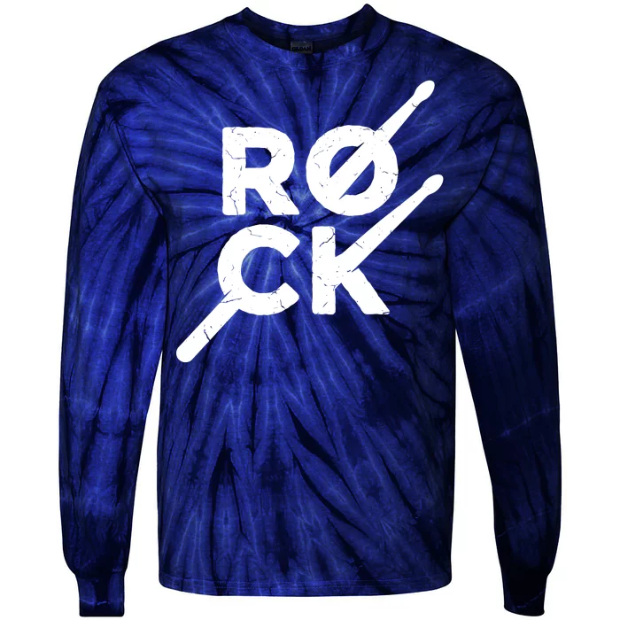 Rock Music Drum Tie-Dye Long Sleeve Shirt