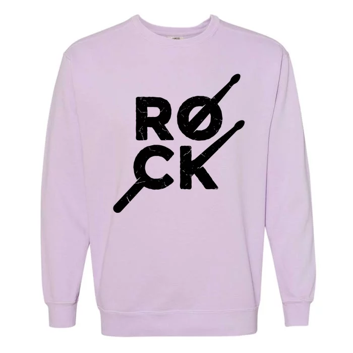 Rock Music Drum Garment-Dyed Sweatshirt