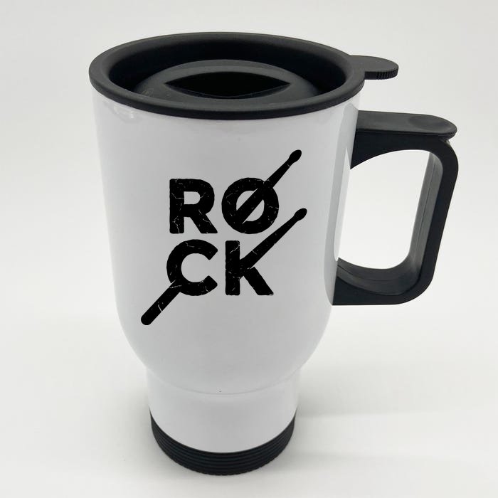 Rock Music Drum Front & Back Stainless Steel Travel Mug