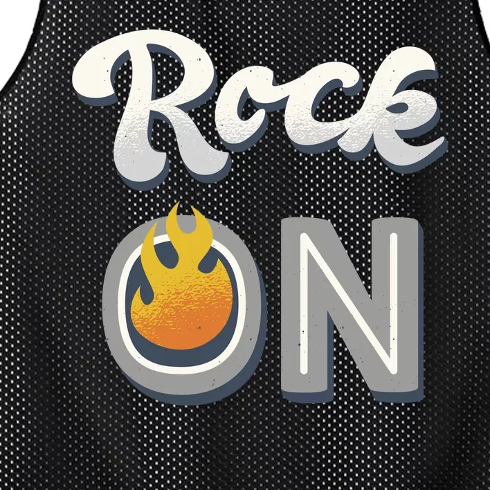 Rock On Flame Mesh Reversible Basketball Jersey Tank