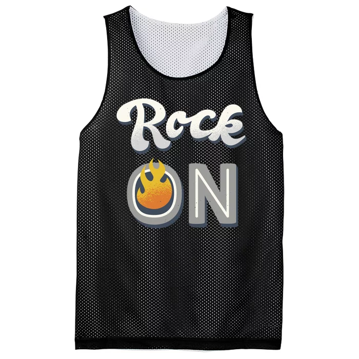 Rock On Flame Mesh Reversible Basketball Jersey Tank