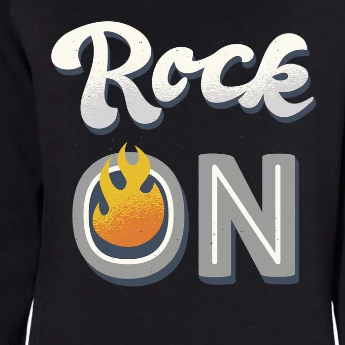 Rock On Flame Womens California Wash Sweatshirt