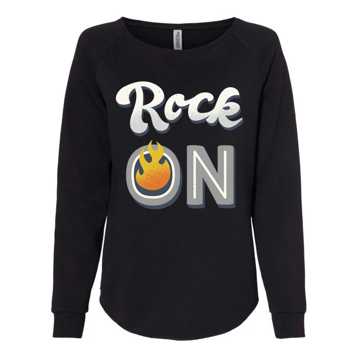 Rock On Flame Womens California Wash Sweatshirt