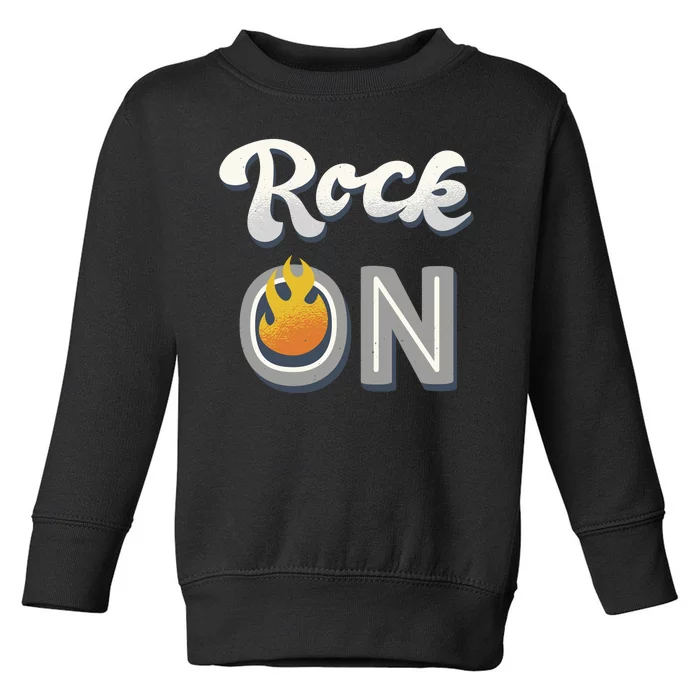 Rock On Flame Toddler Sweatshirt