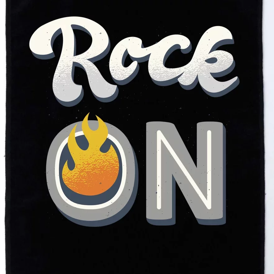 Rock On Flame Platinum Collection Golf Towel