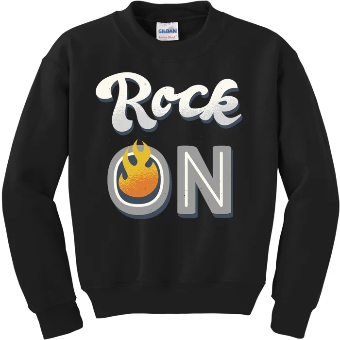 Rock On Flame Kids Sweatshirt